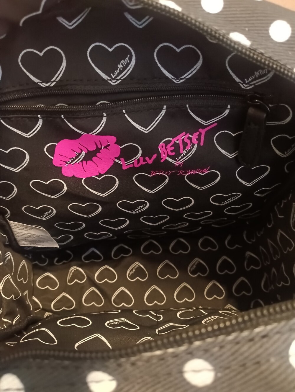 NWT Luv Betsey by Betsey Johnson "Percy" Polka Dot Mini Backpack - Picture 5 of 6